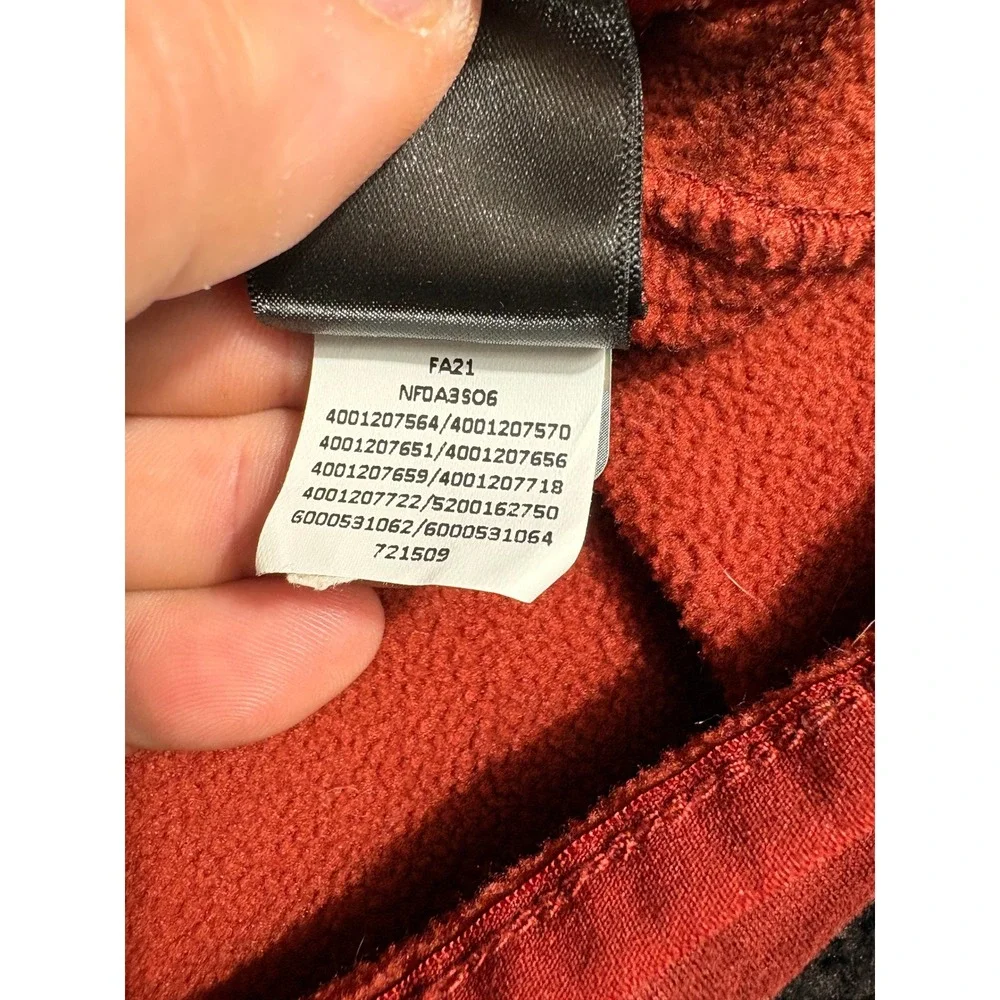 The North Face Mens‎ Full Zip Fleece Jacket Red Heathered Medium